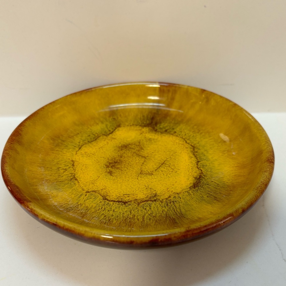 Vintage Blue Mountain Pottery Harvest Gold Dish